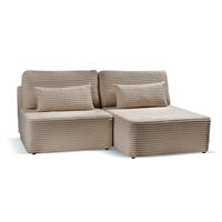 ECKSOFA Amsterix Beige, mit Schlaffunktion - Beige, Textil (213/158cm) - Bettso