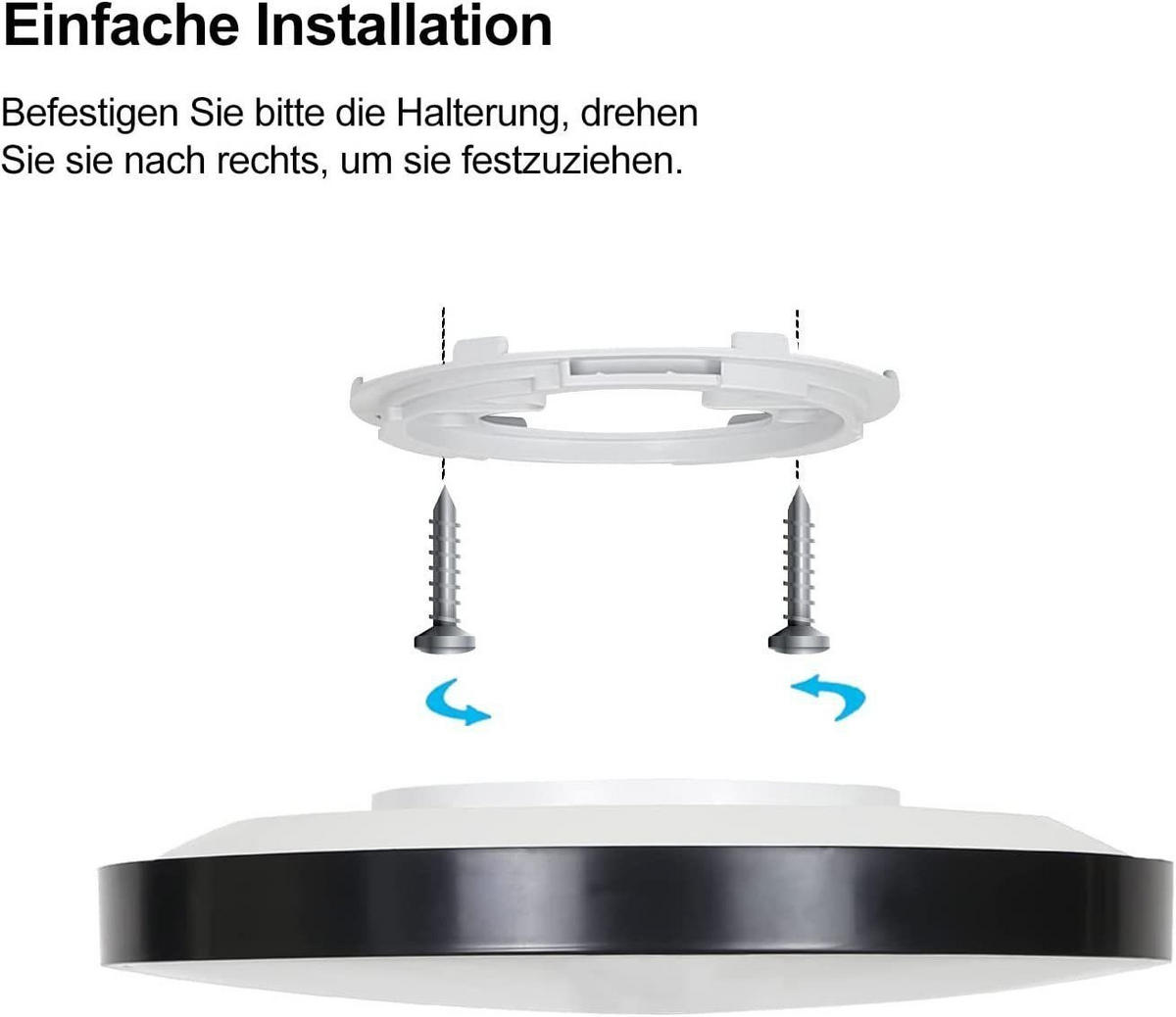 LED-DECKENLEUCHTE Roland 28/28/3 cm - Schwarz, Kunststoff (28/28/3cm) - Nettlife