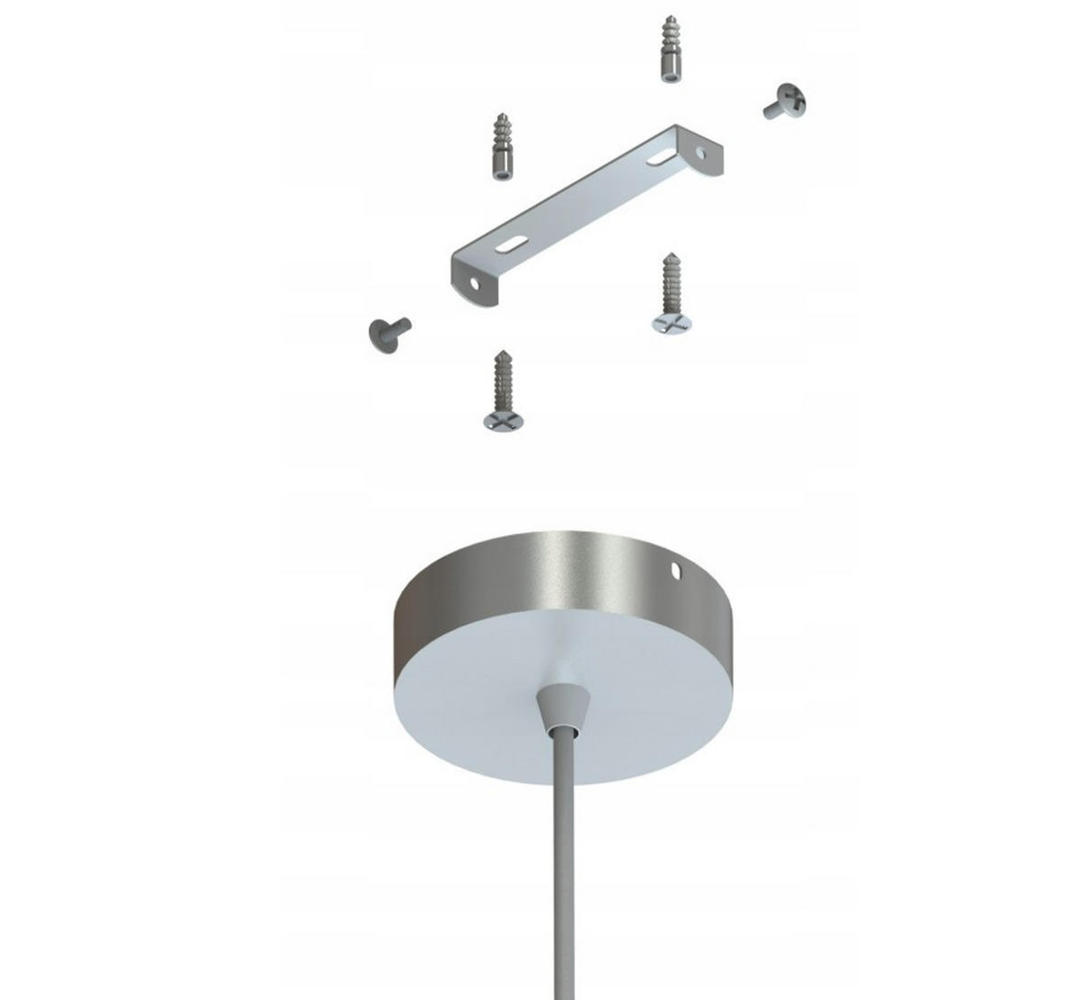 PENDELLEUCHTE ECRU II - Beige/Goldfarben, Glas/Metall (14/14/100cm) - kiki design