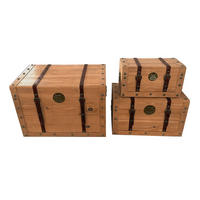 3ER-SET Koffer - Tannenholz & MDF - 3 Größen - Holzfarben - ESPARTA - Naturfarben, Holz (60/40/37cm) - Vente-Unique