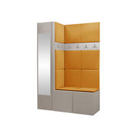 GARDEROBEN-SET Orion X - Kaschmir/Orange, Holzwerkstoff/Kunststoff (124/186/46cm) - MIRJAN24