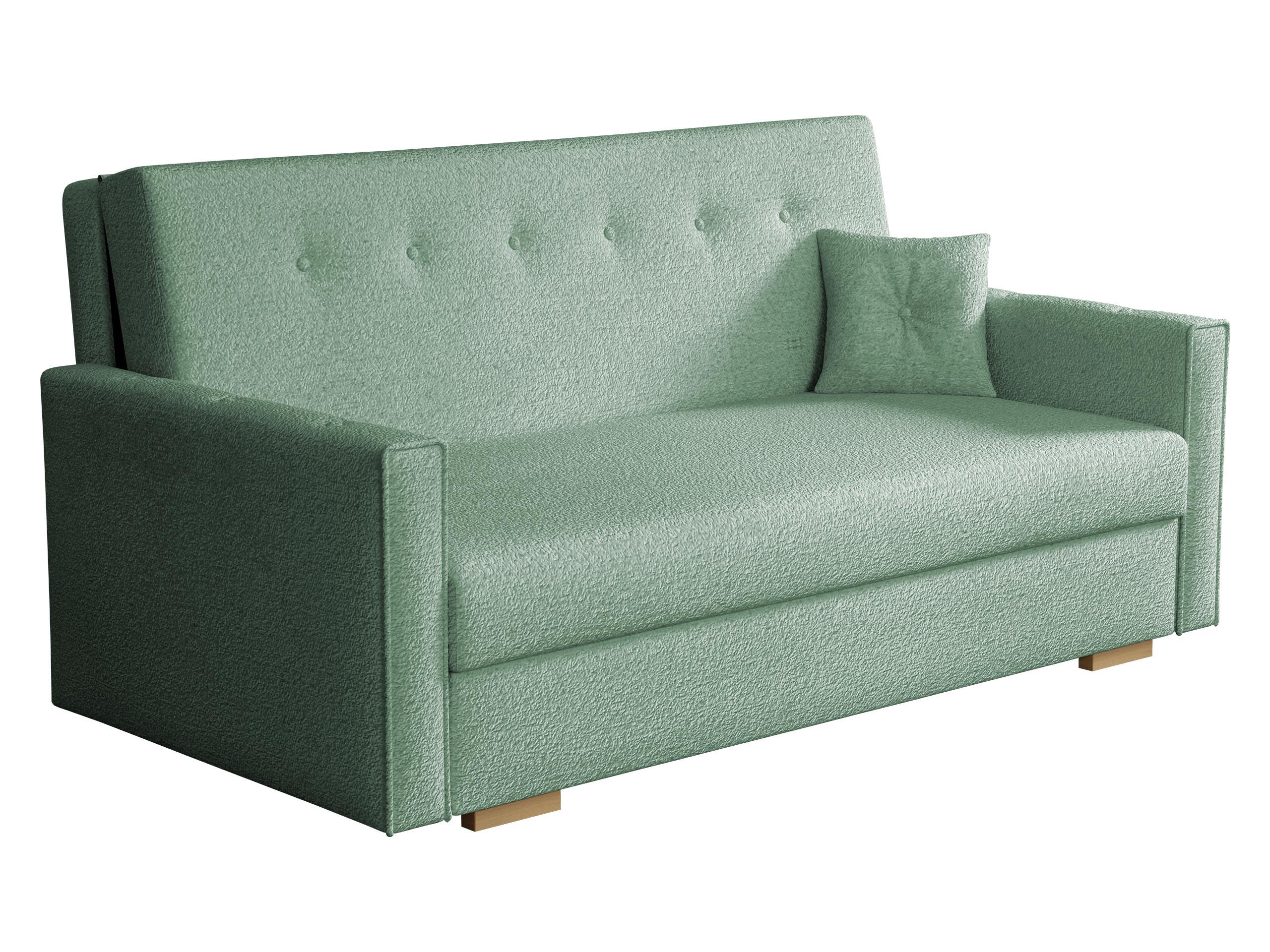 SCHLAFSOFA Viva Sonic IV - Türkis/Schwarz, Holz/Textil (173/85/100cm) - MIRJAN24
