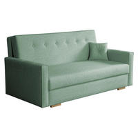 SCHLAFSOFA Viva Sonic IV - Türkis/Schwarz, Holz/Textil (173/85/100cm) - MIRJAN24