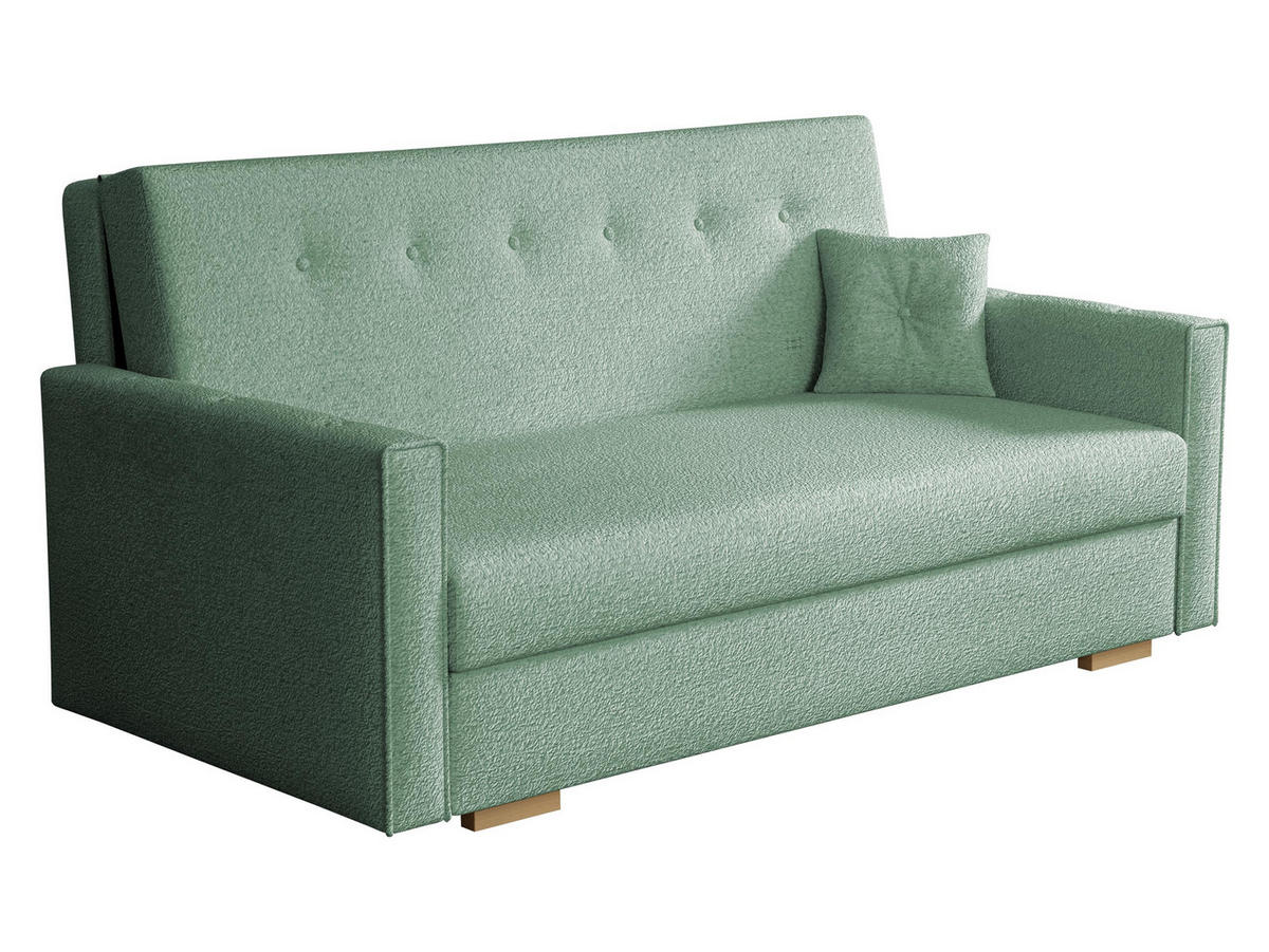 SCHLAFSOFA Viva Sonic IV - Türkis/Schwarz, Holz/Textil (173/85/100cm) - MIRJAN24