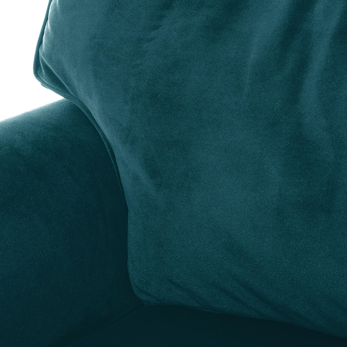 3-SITZER SOFA - Samt - Türkis, Textil (202/93/100cm) - home24