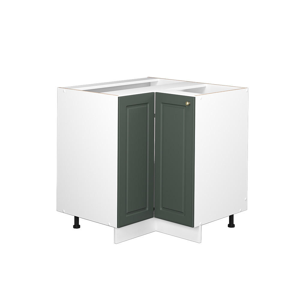 ECKUNTERSCHRANK Fame-Line Grün-Gold Landhaus 80.5 cm ohne AP - Weiß/Grün, Holzwerkstoff (80.5/82/51.6cm) - Vicco