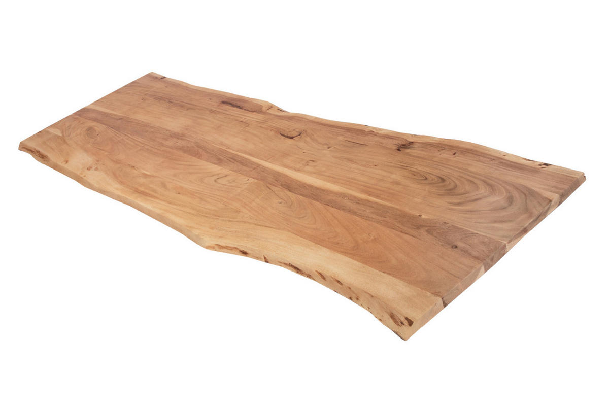 TISCHPLATTE CURT - Beige/Naturfarben, Akazienholz/Holz (60/180/3cm) - SAM