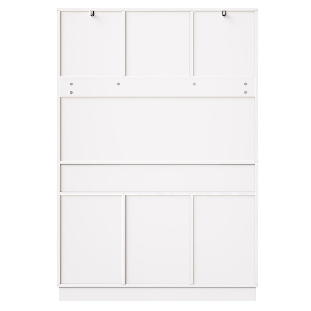 GESCHIRRSCHRANK aus MDF 120x40x183.5 cm in Weiß mit Smart-LED - Weiß, Holzwerkstoff (120/183.5/40cm) - Modfu