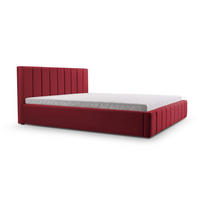 POLSTERBETT Bett 01 - 140x200 - Ruby Red - Weinrot, Holz/Textil (140/200cm) - Möblo