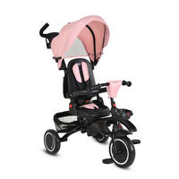 DREIRAD Cruz EVA-Reifen rosa klappbar Körbe 360 drehbar Getränkehalter Fußstütze - Rosa, Metall (100/54/104cm)