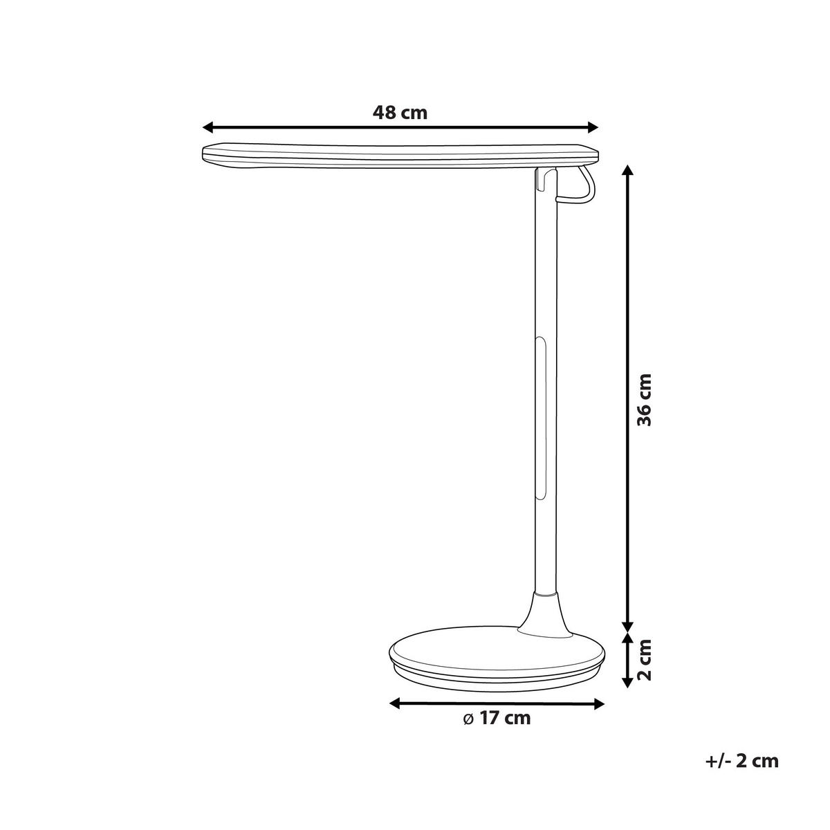 SCHREIBTISCHLAMPE Draco 17/48/38 cm - Schwarz, Metall (17/32/38cm) - Beliani