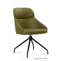 ESSZIMMERSTUHL drehbar (2er-Set) Dorian 52x82x63 Schwarz/Olivgrün - Schwarz/Olivgrün, Kunststoff (63/82/52cm) - 58aufmkessel