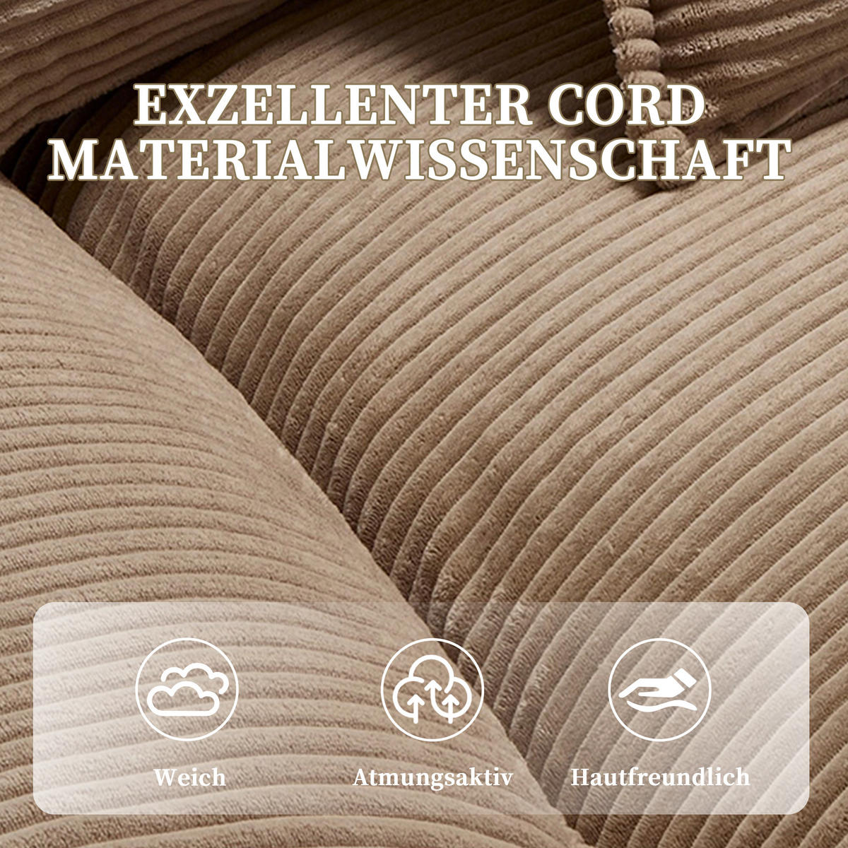 2-SITZER Sofa Samt mit ultratiefem Sitz 224/81/81 cm Sandfarben - Sandfarben, Textil (81/224/81cm) - Redom