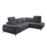 ECKSOFA FOCUS XL L-förmig Konfiguration freistehend RECHTS 352x204x98cm Grey - Grau, Holz/Textil (352/204cm) - DomoHome