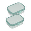 BROTDOSEN MIT EINSATZ & GABEL Campus Cool Mint 700 ml 2er Set - Mintgrün, Kunststoff (13.2/6.1/17.8cm) - Mepal