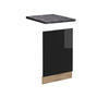 FRONTBLENDE R-Line Schwarz Hochglanz 45 cm, AP Anthrazit - Schwarz Hochglanz/Eiche Wotan, Holzwerkstoff (45/57.2/1.6cm) - Vicco
