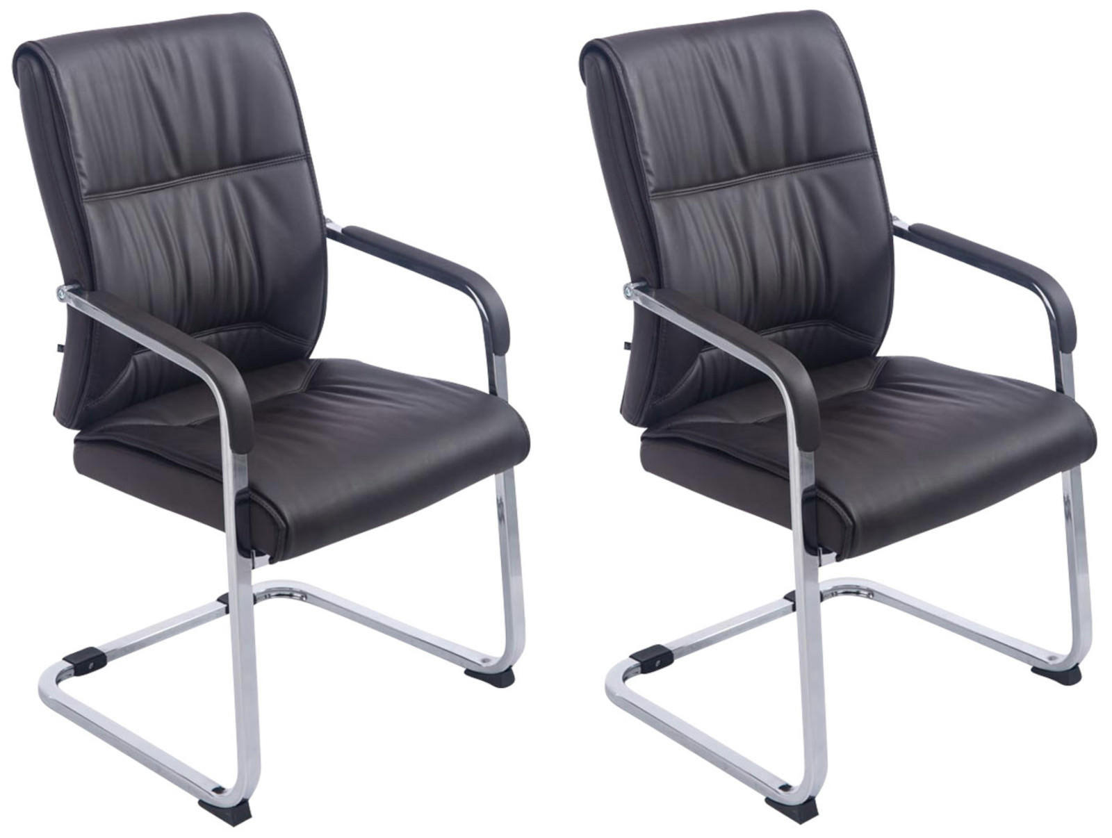 SCHWINGSTUHL 2er Set Lederlook braun - Braun, Textil/Metall (58/102/65cm) - CLP