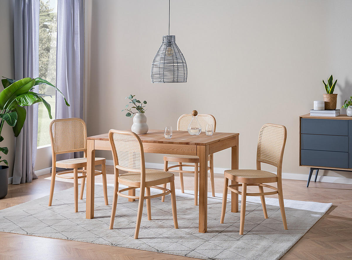 ESSTISCH - Massivholz - Buchefarben, Holz (80/120/75cm) - home24