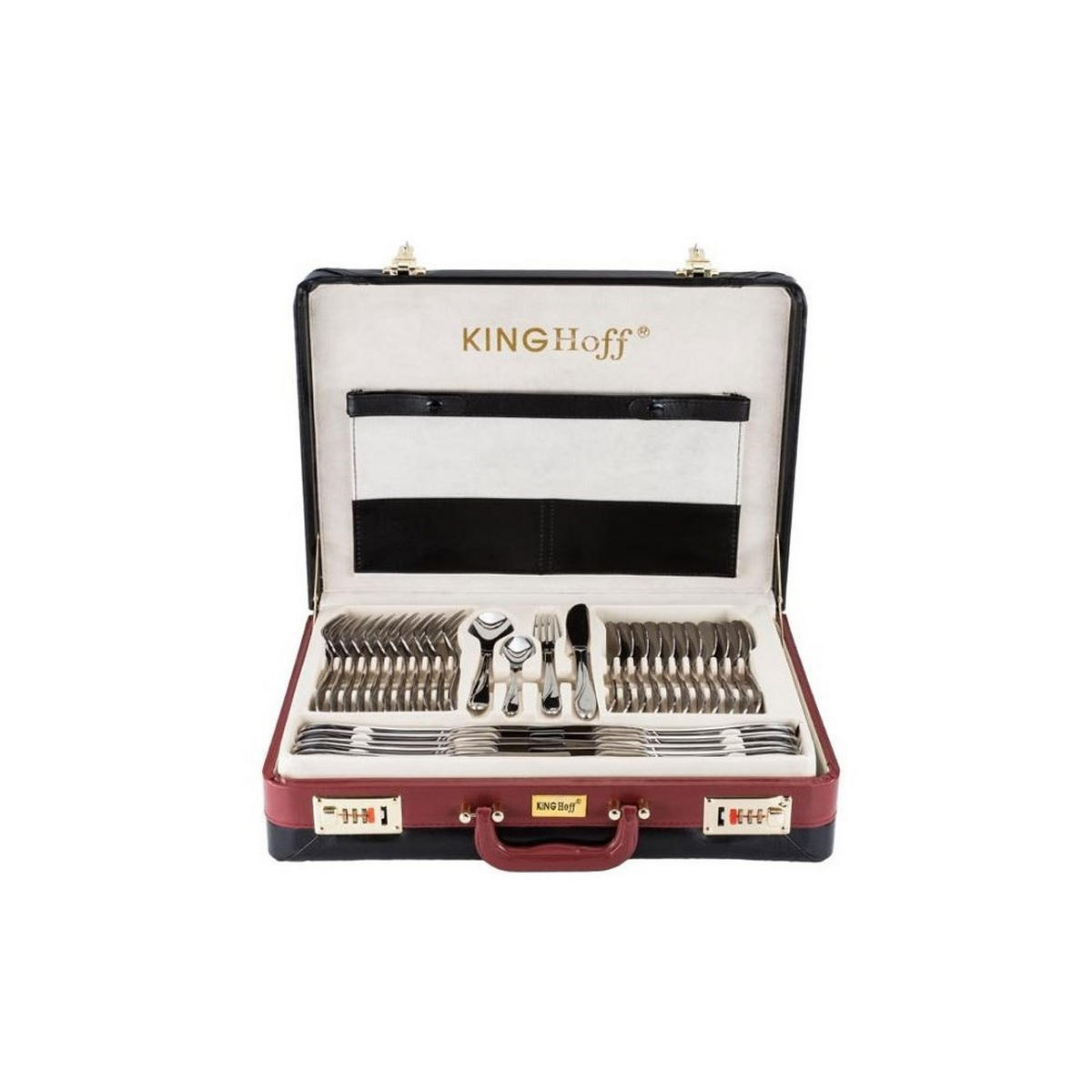 BESTECKSET Silber 21/2/2 cm KH3508 - Silberfarben, Metall - Kinghoff 