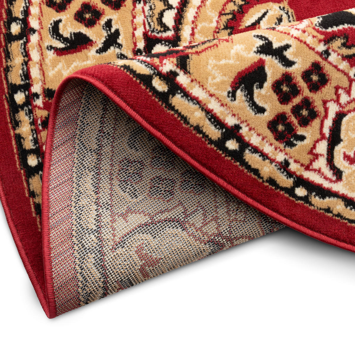 TEPPICH ATLAS oval rot medaillon 140/200 cm - Rot, Textil (140/200cm) - Tapiso