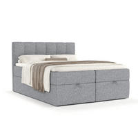 BOXBETT Shay Grau 180/200 cm - Schwarz/Grau, Holz/Holzwerkstoff (180/200cm) - Maison de Reve