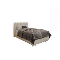POLSTERBETT Zaira 100x200cm – Elegantes Polsterbett für modernen Wohnstil , ZONIERTE TASCHENFEDERN KOKOS (21cm), creme - Creme, Holz - Panda Möbel