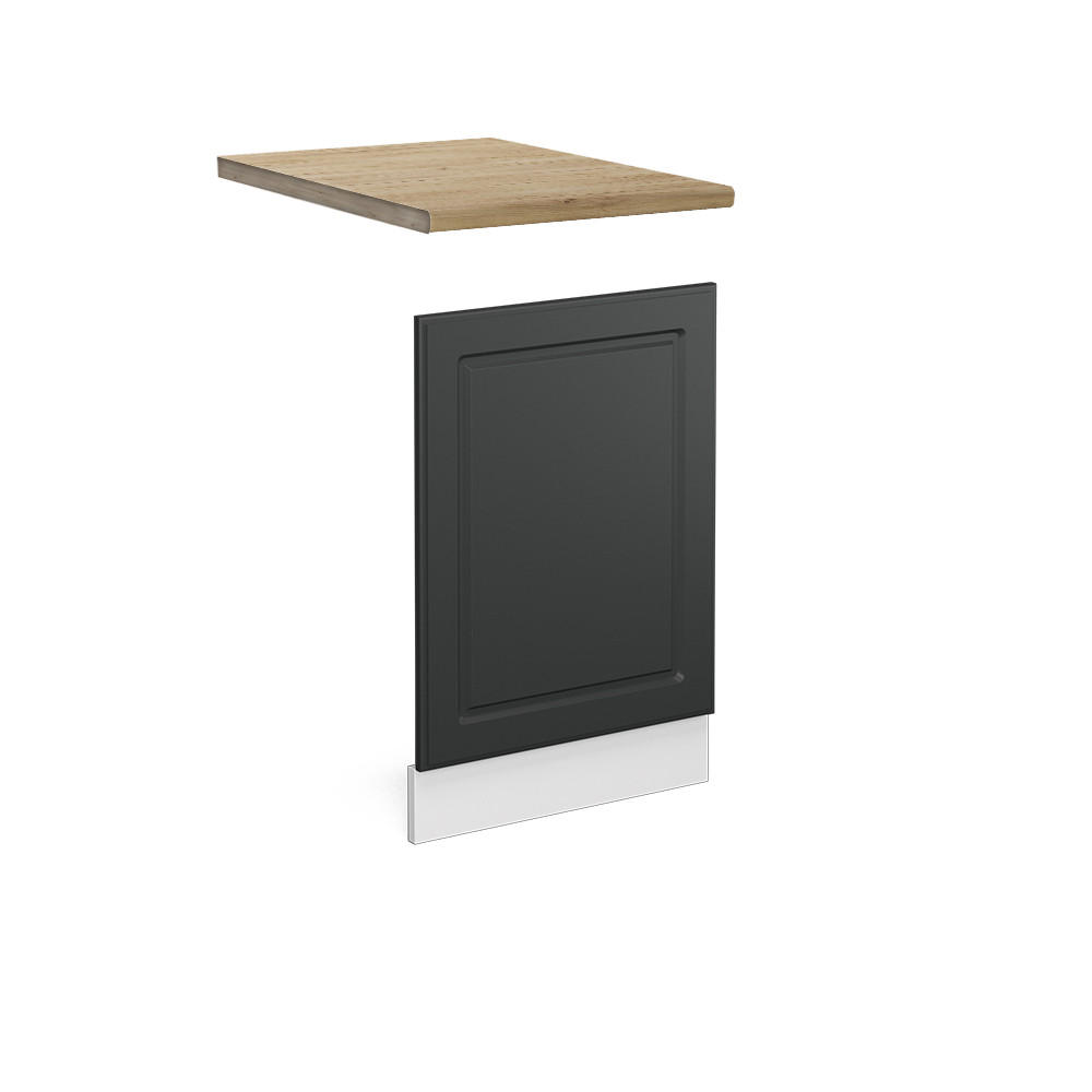 FRONTBLENDE R-Line Anthrazit Landhaus 45 cm, AP Eiche - Dunkelgrau/Anthrazit, Holzwerkstoff (45/57.2/1.6cm) - Vicco