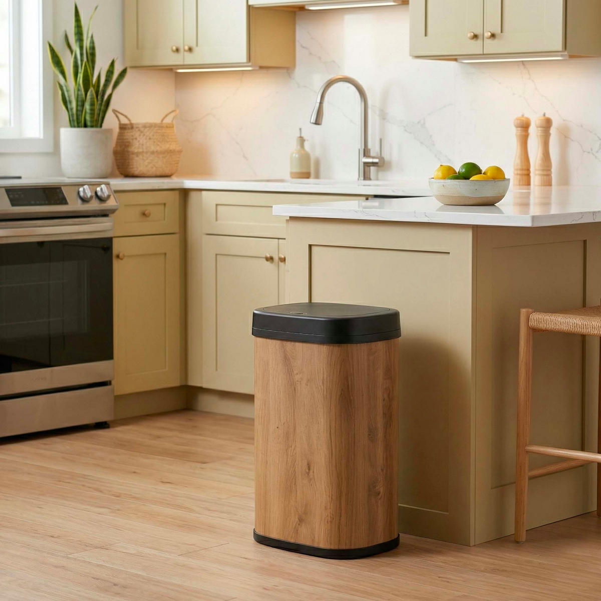 AUTOMATISCHER Küchenmülleimer MAJESTIC hellbraun - Hellbraun, Metall (29/62/40cm) - Kitchen Move