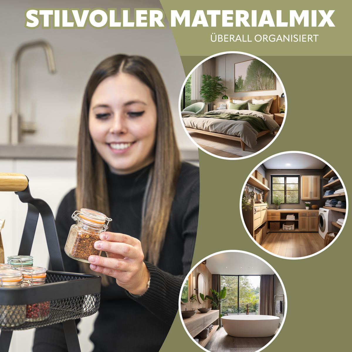 SERVIERWAGEN, schwarz, Metall - Schwarz, Metall (57/38/6.5cm) - eluno