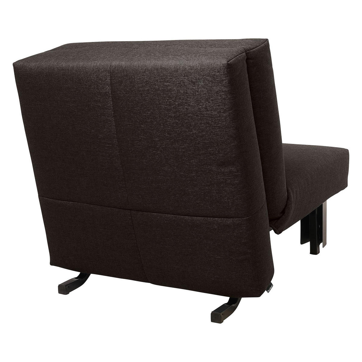 FALTSESSEL Kalomira Bezug Flachgewebe Metall schwarz / schoko - Braun, Kunststoff (100/85/85cm) - 58aufmkessel