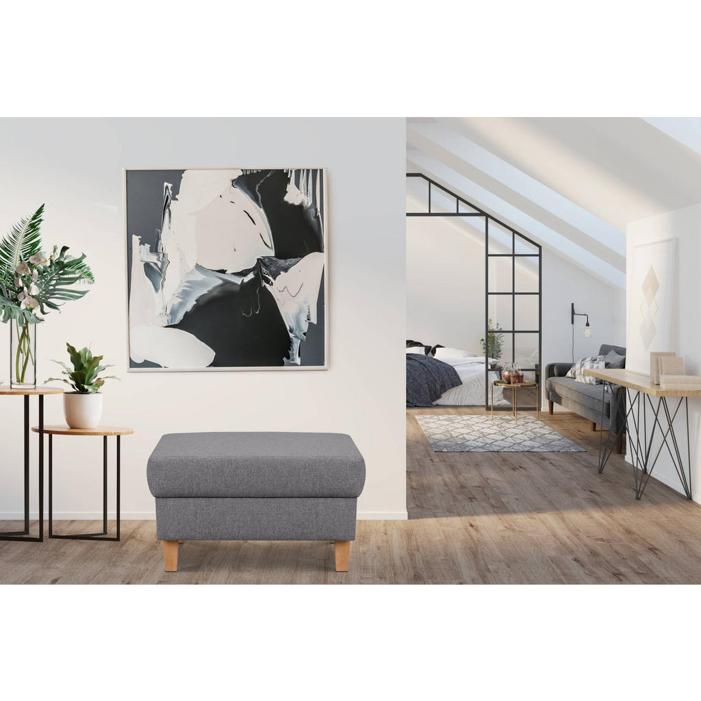 Thumbnail - Konsimo® Sitzhocker, Dunkelgrau, Textil, Rechteckig, 71x43x71 cm, Wohnzimmer, Hocker, Sitzhocker