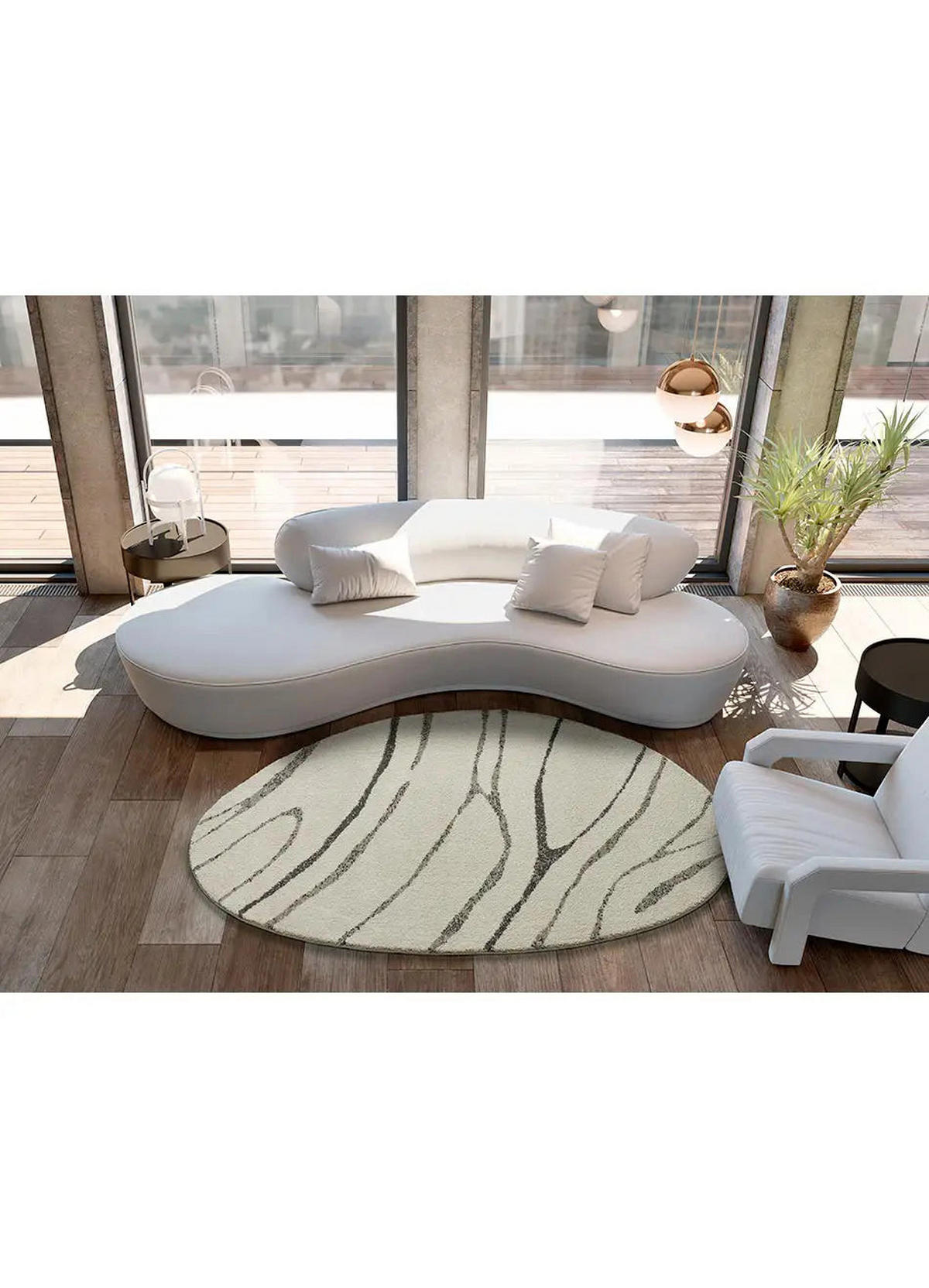 HOCHFLORTEPPICH Weiß Niamey 194/290 cm - Weiß, Naturmaterialien/Textil (194/290cm) - Atticgo