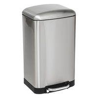 MÜLLEIMER mit Pedal Ariane 20 l 30/29,5/53,3 cm - Silberfarben, Metall (29.5/53.3/30cm) - 5five Simply Smart