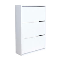 SCHUHKIPPER Aurskog - Weiß, Holzwerkstoff (73.5/110/24cm) - [en.casa]