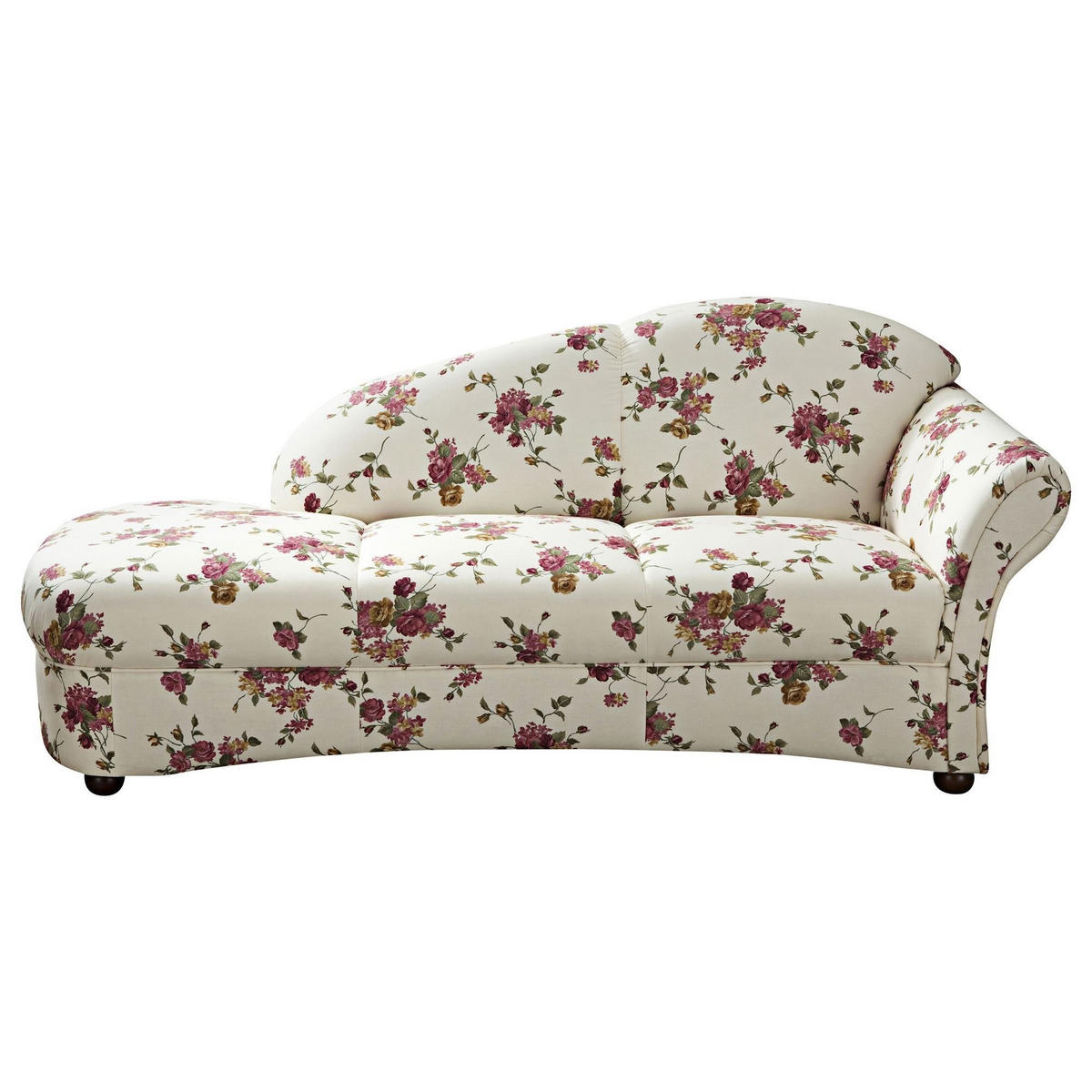 RECAMIERE Armlehne rechts Kama Bezug Flachgewebe Buche nussbaum dunkel / beige - Weiß, Kunststoff (191/83/81cm) - 58aufmkessel
