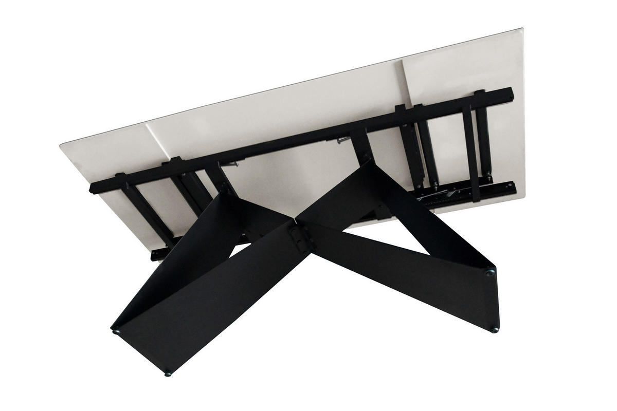 ESSTISCH MILLIE - Schwarz/Weiß, Keramik (90/180/76cm) - SAM