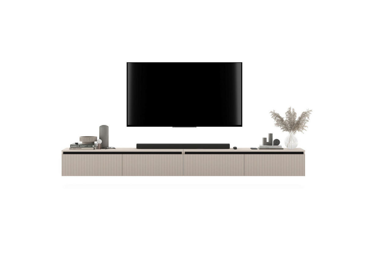 TV-LOWBOARD 2-er Set Selene Kachmir Matt Glamour 140 cm - Kaschmir, Holzwerkstoff (280/30/35cm) - Meble Lindner
