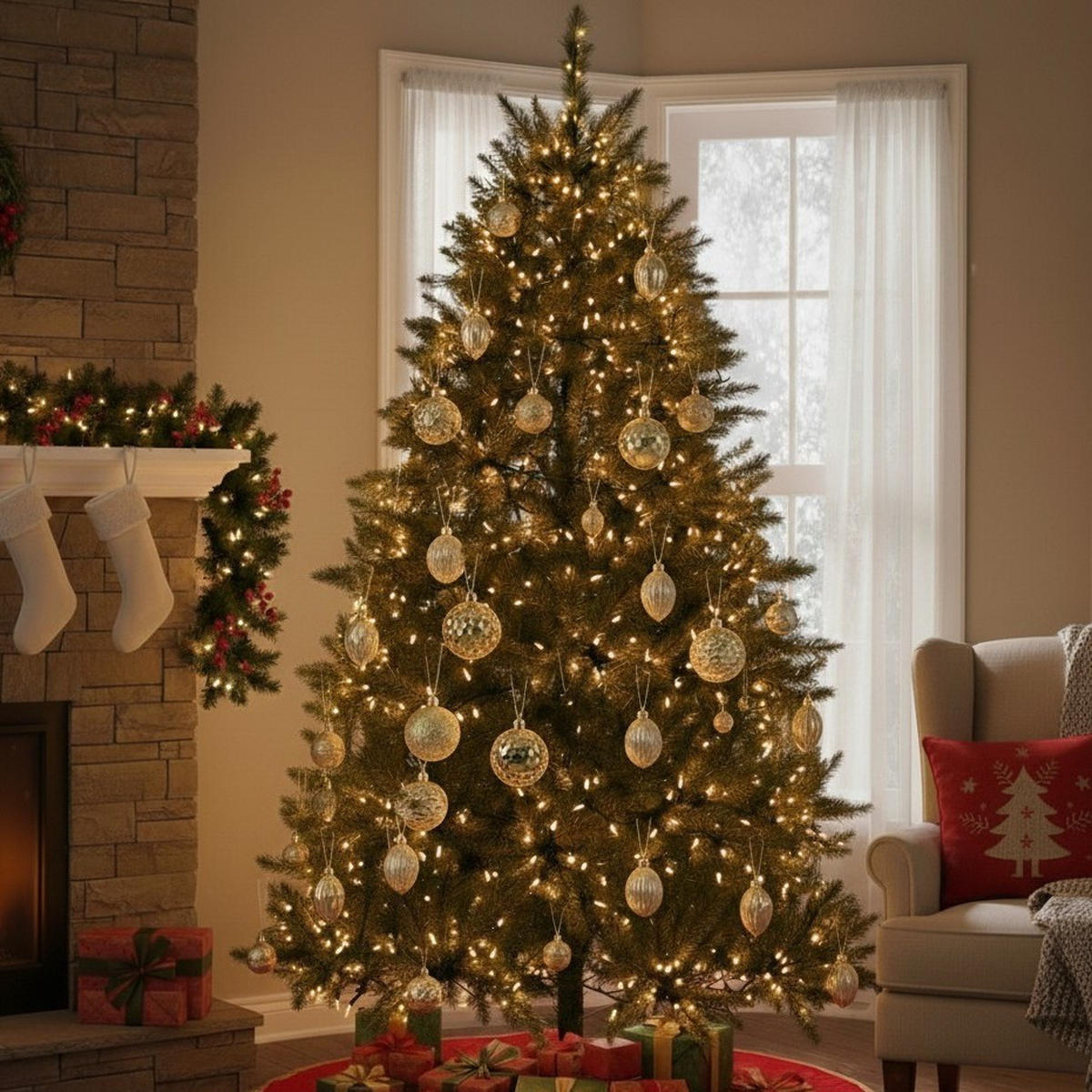 WEIHNACHTSKUGELN 6 cm 35 Stk. - Goldfarben, Kunststoff (16/36/16cm) - Home Styling Collection