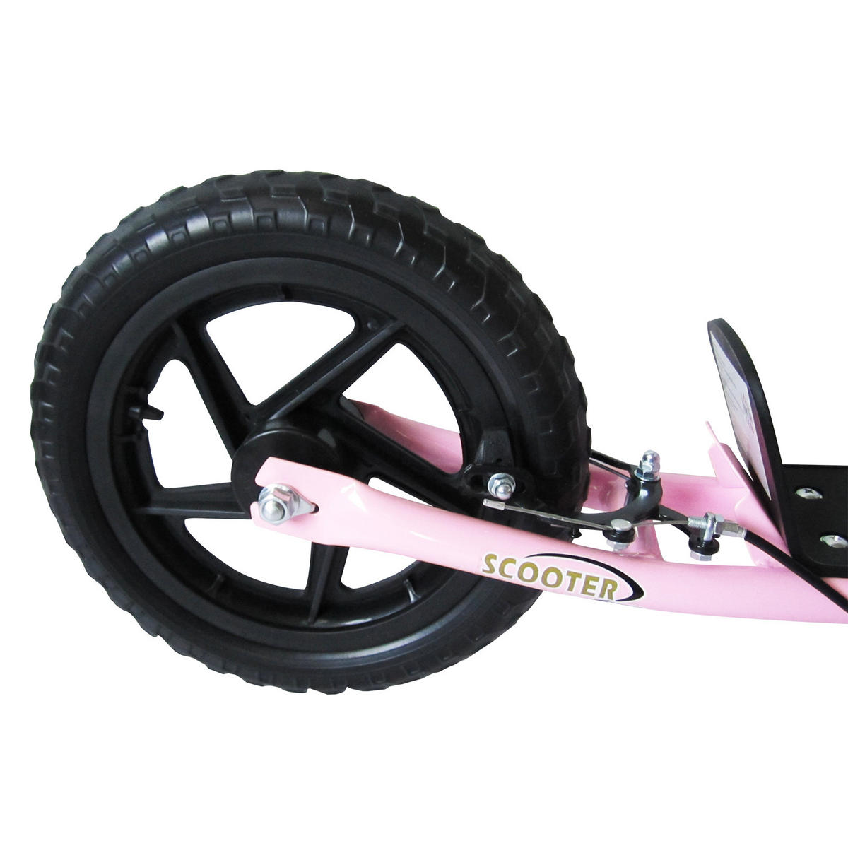 KINDERROLLER, Schwarz/Rosa/Blau/Rot, Stahl+ PVA - Rosa, Metall (120/52/80cm) - HOMCOM