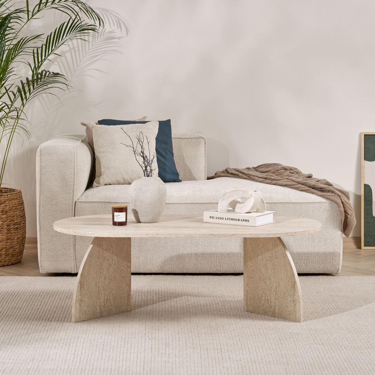 COUCHTISCH melina beige - Beige, Holz (120/60/40cm) - Habitat Garten