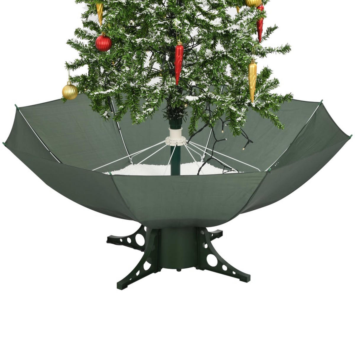 WEIHNACHTSBAUM Schneiender Mit Schirmfuss Grün 170 Cm - Grün, Kunststoff (170cm) - vidaXL