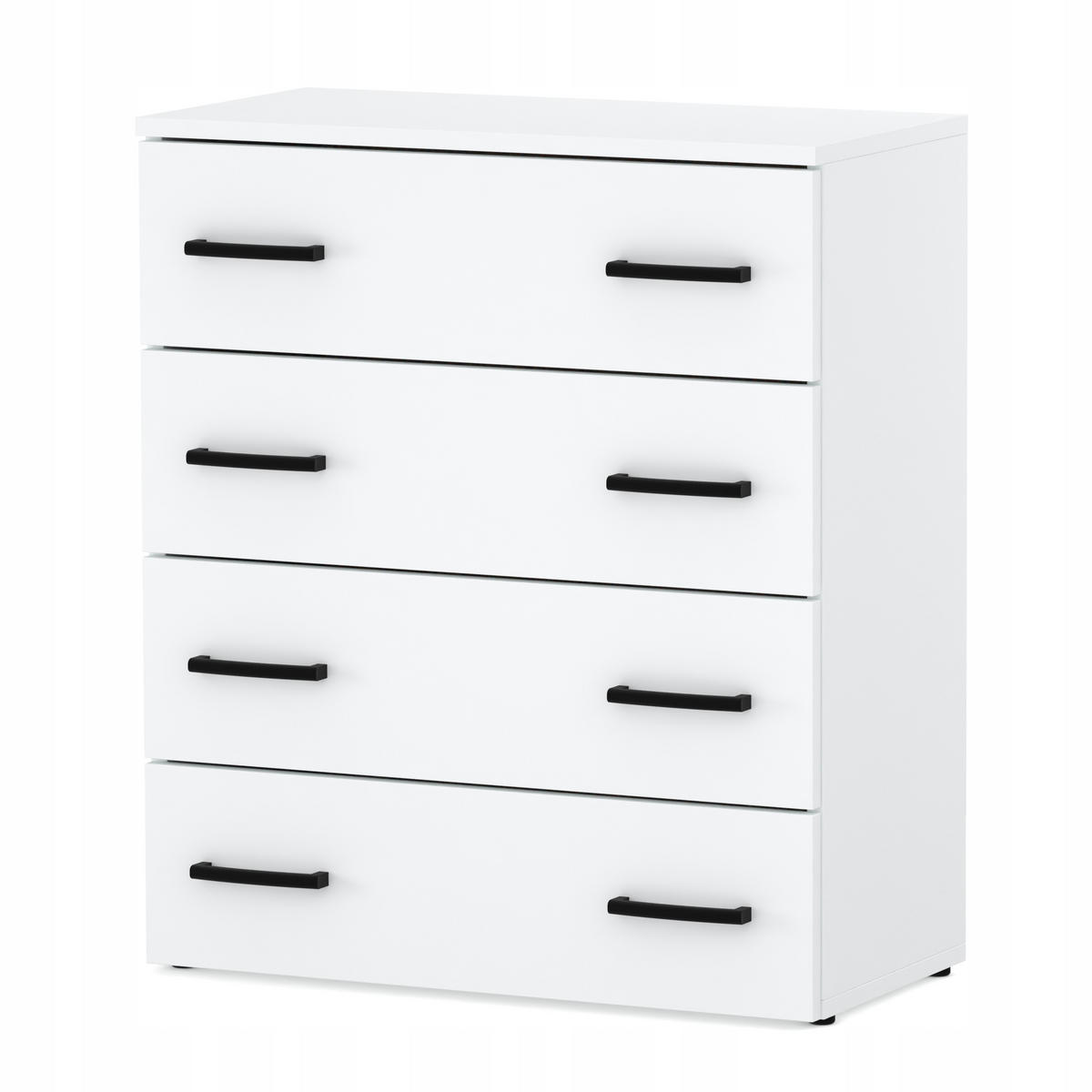 SCHUHSCHRANK – mattweiß - Schwarz/Weiß, Holz (71.2/82.9/35cm) - Stiv Meble