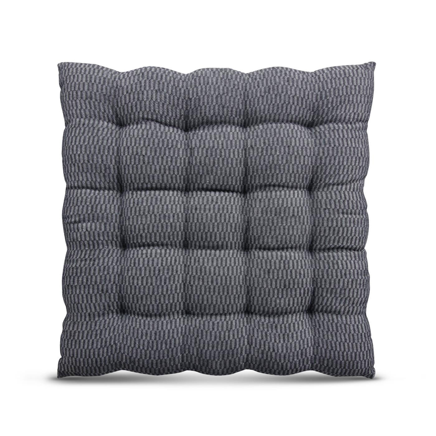 SITZKISSEN Lissabon 40x40cm Grau 1er Pack - Grau, Textil (40/40/6cm)