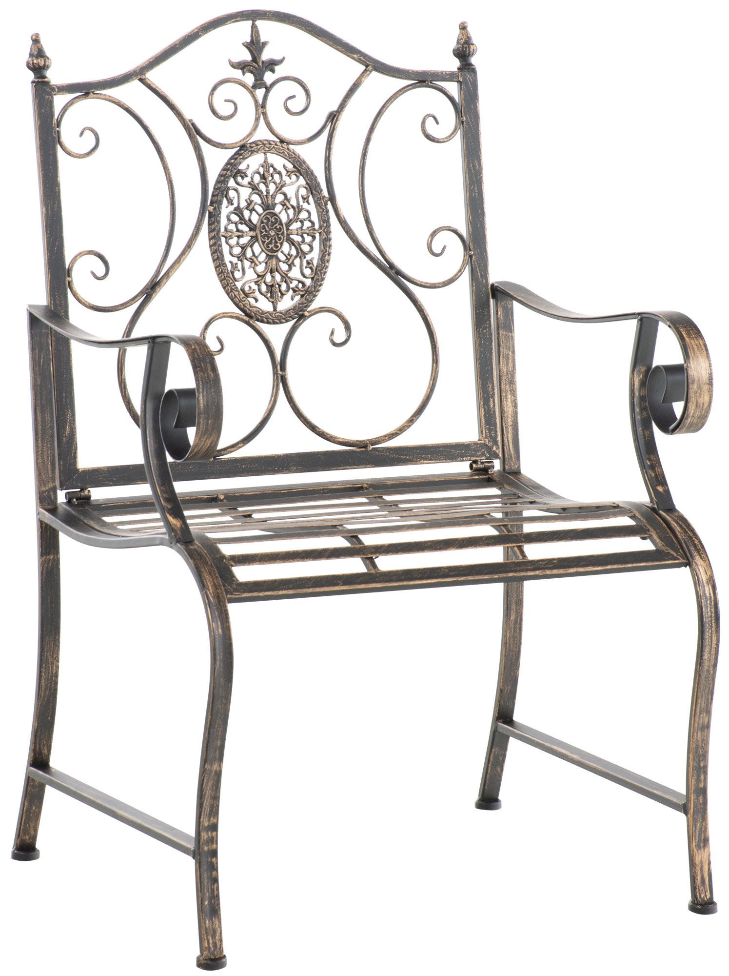 GARTENSTUHL Metall Bronze - Bronzefarben, Metall (62/94/53cm) - CLP