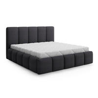 BOXSPRING POSTEL 160/200 Klaus Tmavě šedá - šedá, dřevo (160/200cm) - Petits-meubles