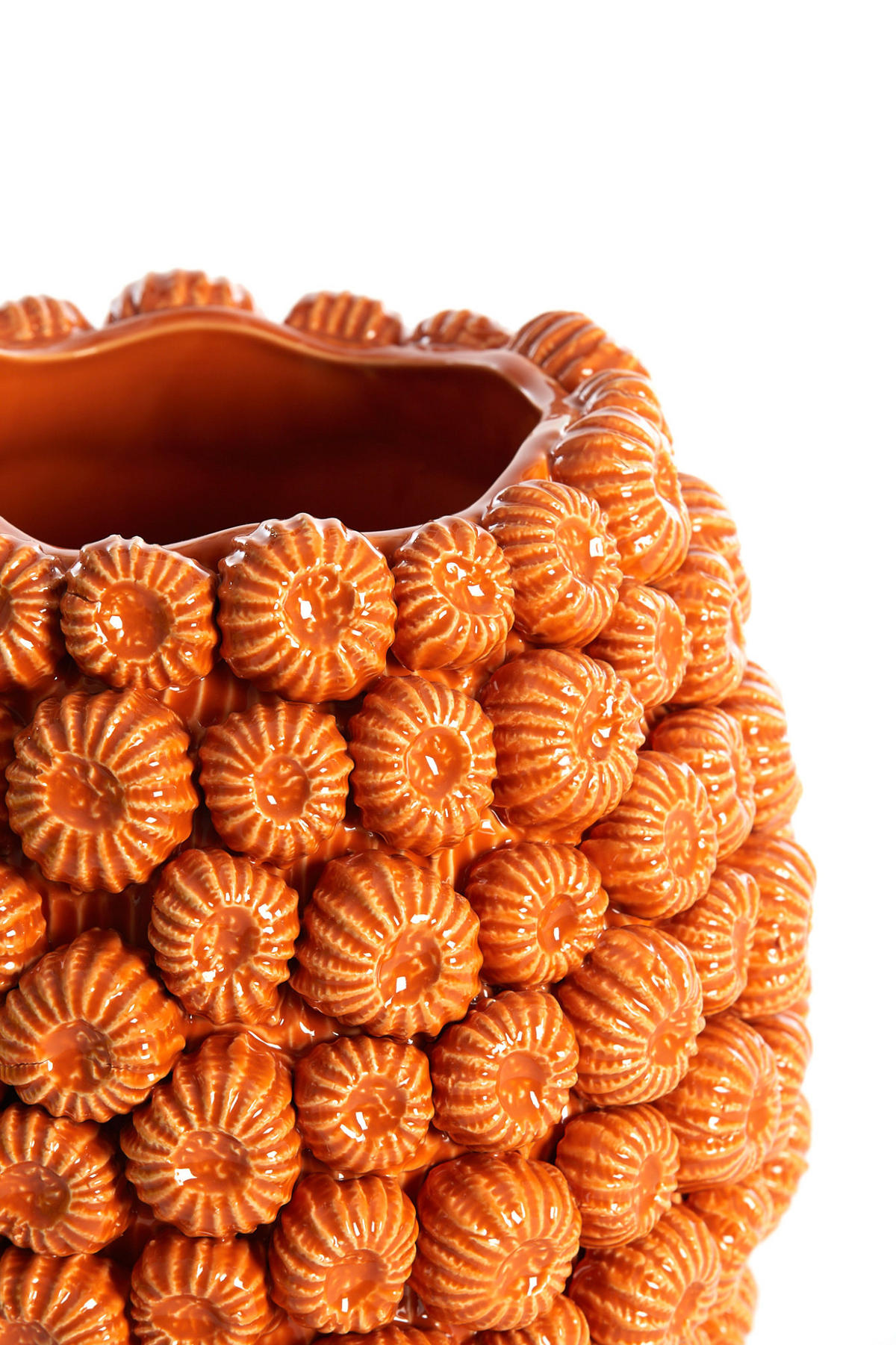 VASE Faliro Orange Ø26/26 cm - Orange, Keramik (26cm) - Light & Living