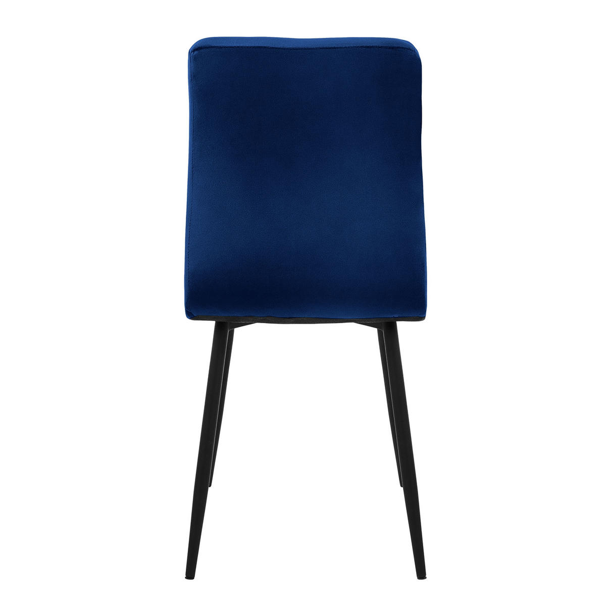 ESSZIMMERSTUHL Samt Dunkelblau 4er Set - Dunkelblau, Metall (41/89/49cm) - ML-DESIGN