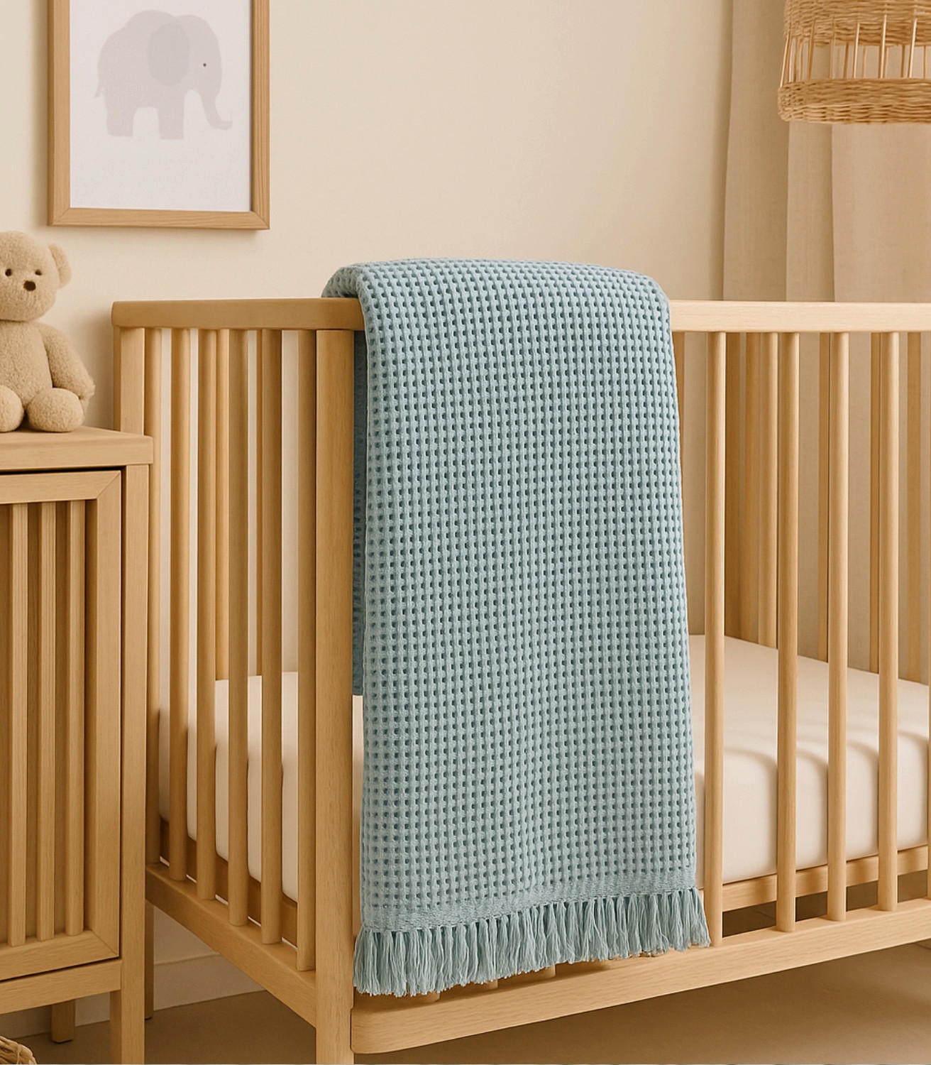 BABYDECKE Cocoon. Plaid. 130x170 cm. Blau - Blau, Textil (130/170cm) - SOWL