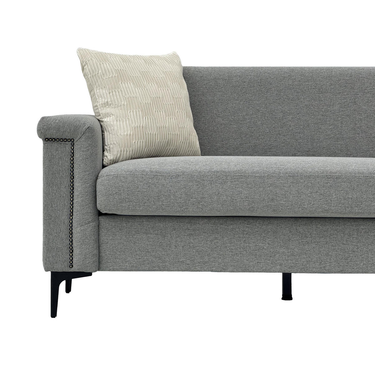 SOFA 2-Sitzer 172/73,5/81,5 cm Hellgrau - Hellgrau, Textil (73.5/81.5/172cm)