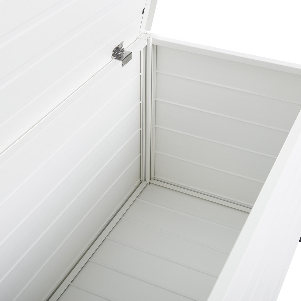 AUFBEWAHRUNGSBOX Weiß Campalto - Weiß, Metall (113/52/50cm) - Beliani